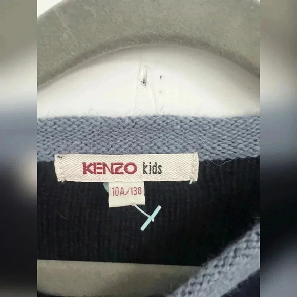 Kenzo Kids Sweater Angora Dress Sequin Multi Stripe Size 10 $298 - Picture 2 of 4